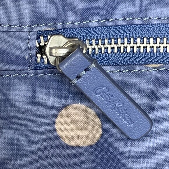 Cath Kidston London Light Blue Polka Dot Fold Over Backpack NWOT - Picture 3 of 16